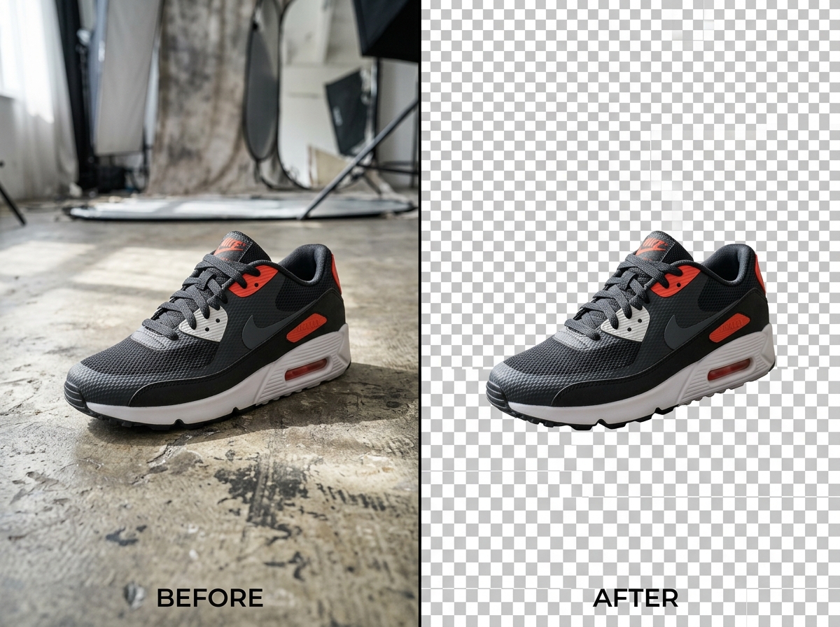background remover before and after example on product photo